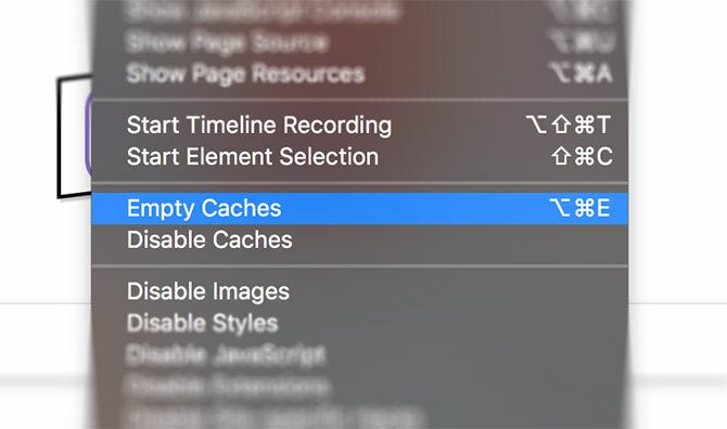 Safari Empty Cache عندما يعمل mac ببطء