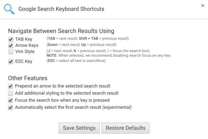 اختصارات لوحة المفاتيح الفورية من Google