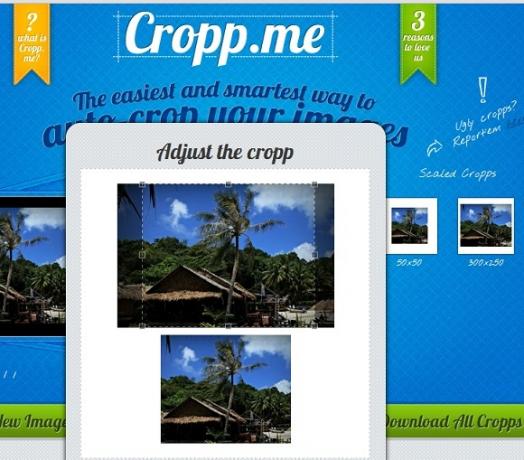 Cropp.me: اقتصاص الصور تلقائيًا CroppMe على الإنترنت