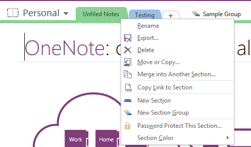 يتم إخفاء أفضل ميزة تنظيمية لـ OneNote في مجموعات قسم OneNote ذات الرؤية البسيطة