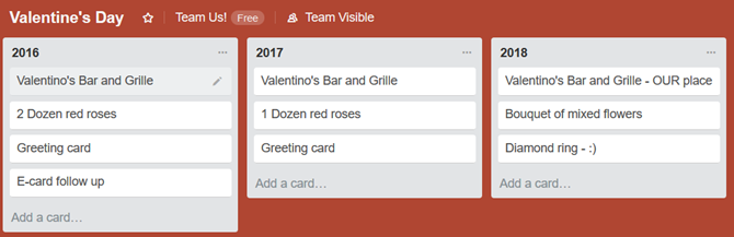 نصائح trello الحب مواعيد الرومانسية