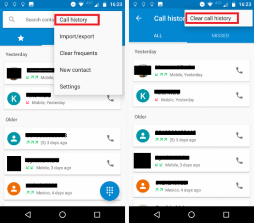 سجل مكالمات android
