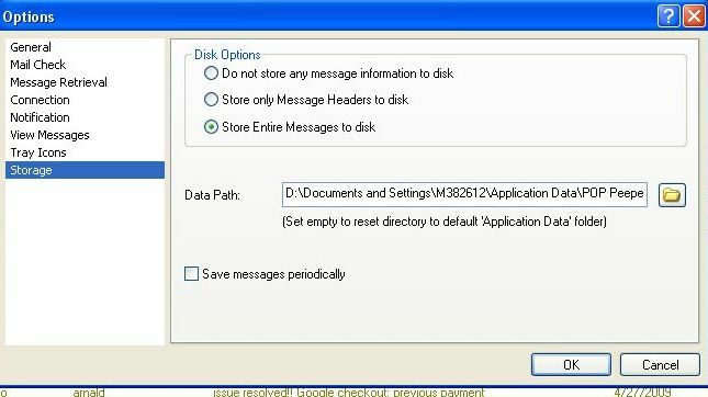 تحقق من جميع رسائل البريد الإلكتروني واحصل على تنبيهات البريد الإلكتروني باستخدام تخزين POP Peeper (Windows)