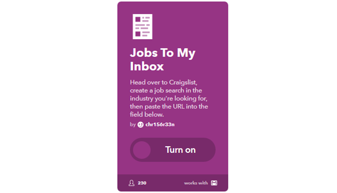 دليل IFTTT النهائي: استخدم أقوى أدوات الويب مثل Pro 23IFTTT CraigslistJobsToInbox