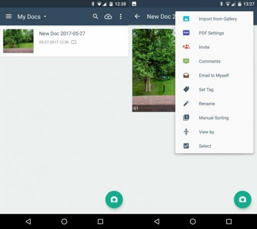 إرسال رسائل الفاكس المجانية من نظرة عامة على هاتف Android أو الجهاز اللوحي CamScanner