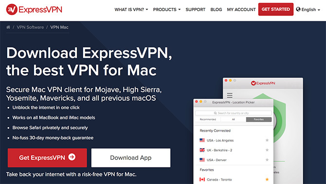 تنزيل Express VPN لنظام التشغيل Mac