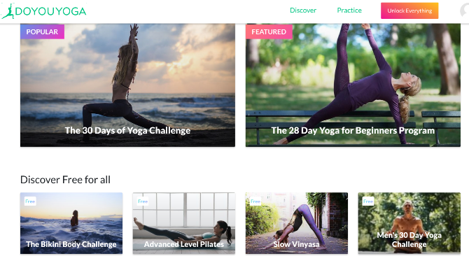 تقدم DoYouYoga سبعة دورات مجانية للمبتدئين في الشهر المجاني