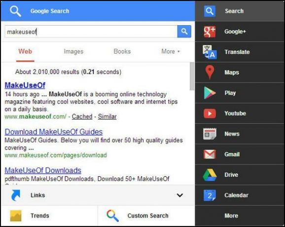 القائمة السوداء: الوصول إلى جميع خدمات Google من خلال قائمة واحدة [Chrome] Search1