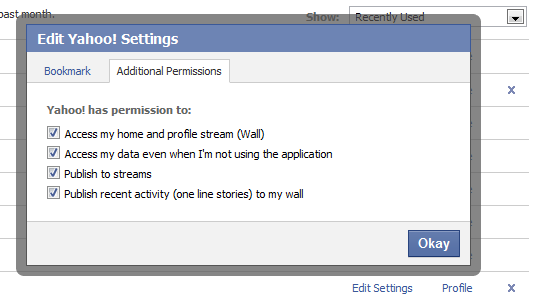كيفية الوصول إلى ملفك الشخصي على Facebook على تطبيقاتي على Yahoo