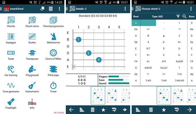 5 تطبيقات مجانية تساعدك على تعلم وتشغيل الغيتار تطبيق android smartchord