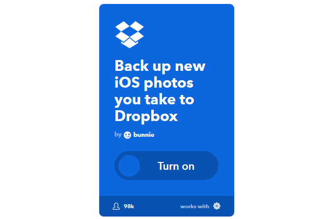 دليل IFTTT النهائي: استخدم أقوى أداة ويب مثل Pro 48IFTTT iOSPhotosToDropbox
