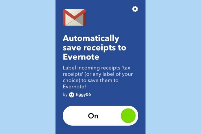 ifttt gmail حفظ الإيصالات إلى evernote