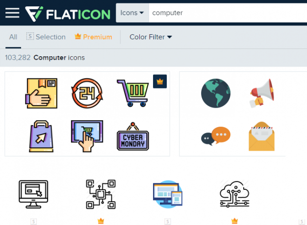 أيقونات الكمبيوتر FlatIcon