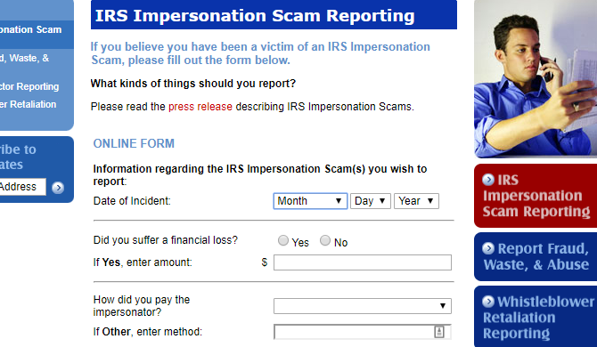 التقارير IRS احتيال