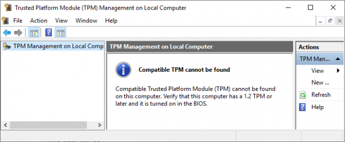 لم يتم العثور على tpm متوافق مع bitlocker