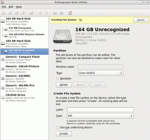إعداد خادم Amahi Home Server - إضافة محرك أقراص إلى خادمك [Linux] 7 لإنشاء نظام ملفات