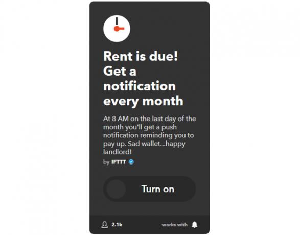 دليل IFTTT النهائي: استخدم أقوى أدوات الويب مثل Pro 16IFTTT RentDueNotification