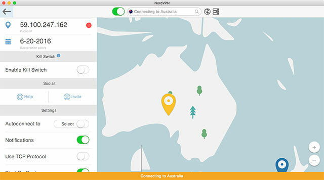 NordVPN for Mac: يمكنك إدارة الخصوصية والمناطق بسهولة في OS X nordvpnconnecting