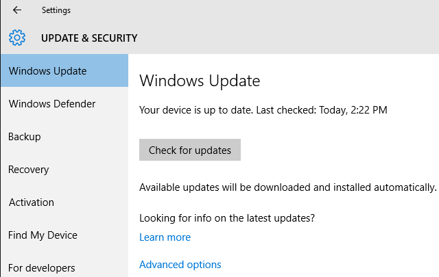 تحديث Windows 10 Fall