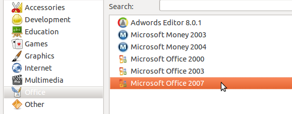 تثبيت Office 2007 على لينكس