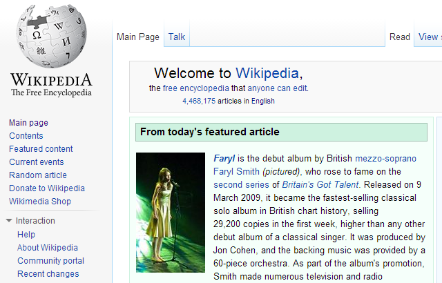ويكيبيديا فرونت بيج