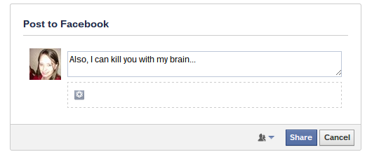 Facebook Fake Status عبر التخاطر
