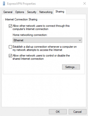 مشاركة اتصال إنترنت لـ Windows