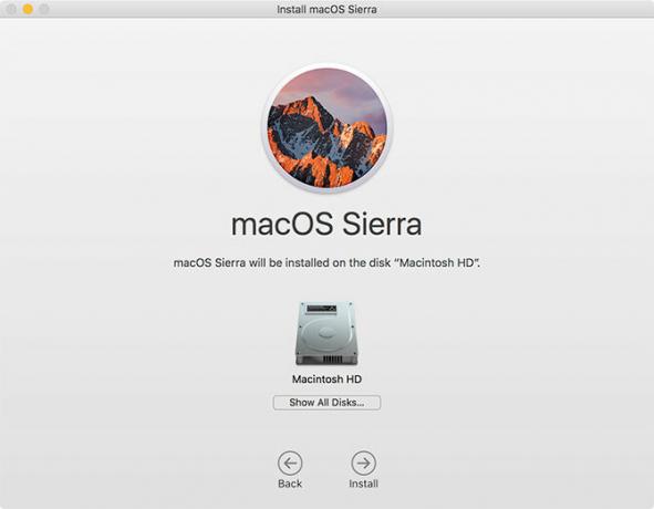 موجه التثبيت لنظام التشغيل MacOS Sierra