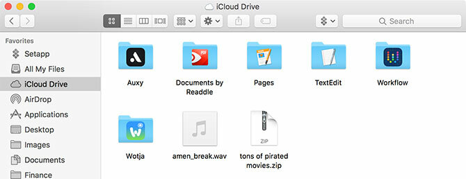 نظام iCloud Drive macOS