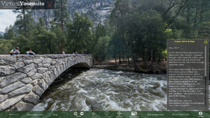 تقدم Virtual Yosemite لقطات بانورامية بزاوية 360 درجة وصوتًا للنقاط الساخنة الرئيسية في الحديقة الوطنية