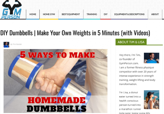 اصنع دمبل DIY وأوزان محلية الصنع مع أدلة GymPerson خطوة بخطوة