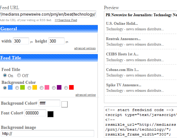 إنشاء عرض شريط أخبار كامل الصفحة مع CSS و RSS Widgets newsticker9