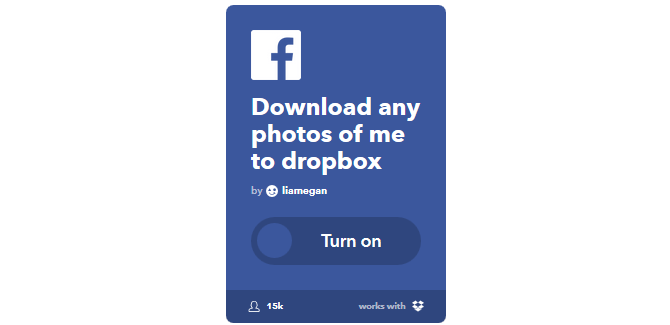 دليل IFTTT النهائي: استخدم أقوى أدوات الويب مثل Pro 31IFTTT FBTaggedPhotosToDropbox