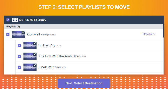 استيراد قوائم التشغيل إلى سبوتيفي - tunemymusic