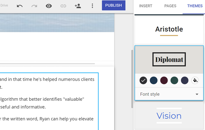 إنشاء صفحة ويب مجانية متعددة الأغراض خاصة بك مع مواقع Google google sites7