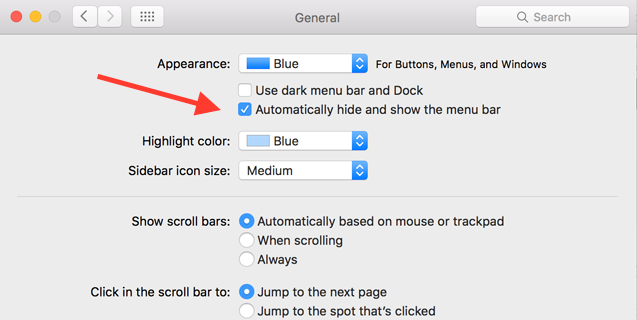 كيفية تخصيص شريط قوائم Mac وترتيبه إخفاء menubar2