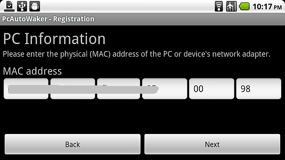 استيقظ على تطبيق lan android