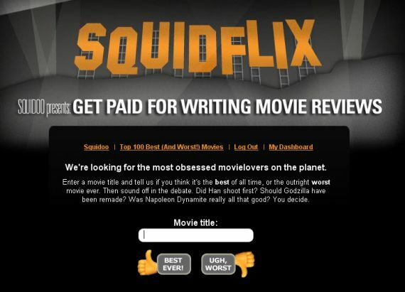 كيفية كتابة استعراض الفيلم على الانترنت وكسب المال من خلال القيام بذلك squidflix
