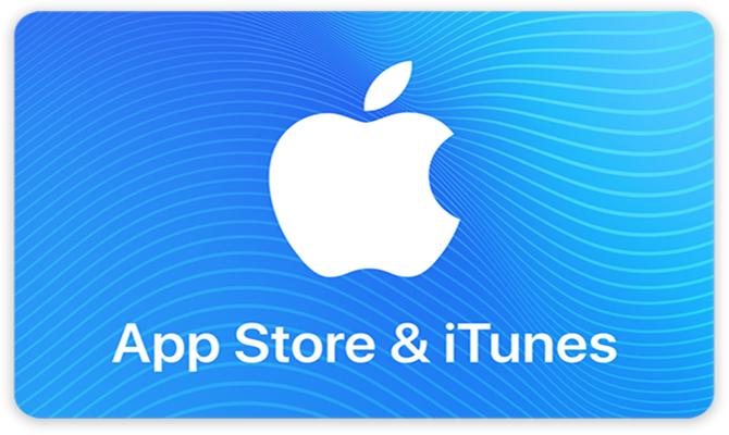 صورة لبطاقة هدايا App Store و iTunes