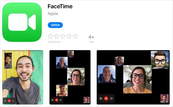 تطبيق FaceTime على متجر تطبيقات iPad