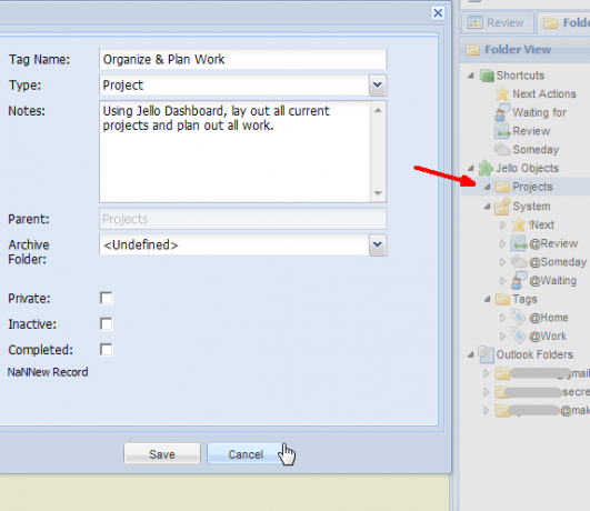 قم بتحويل Microsoft Outlook إلى منظم GTD باستخدام لوحة تحكم Jello dashboard13