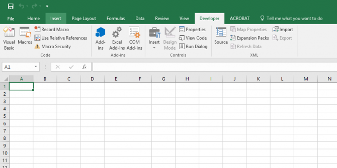 كيفية فتح علامة تبويب المطور المخفي في Excel Excel Developer2 e1498496763327