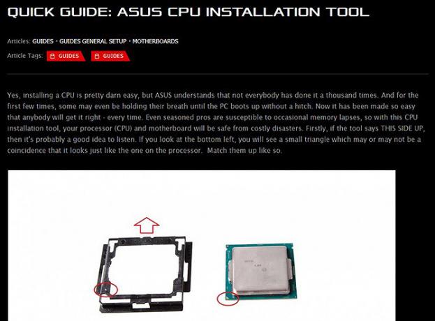 كل ما تحتاجه لبناء جهاز كمبيوتر - أداة تثبيت CPU