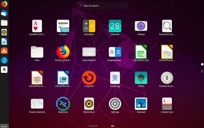 واجهة سطح المكتب Ubuntu