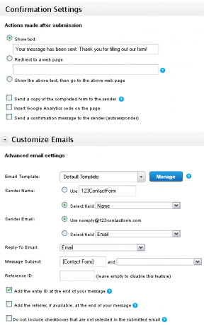 123FormBuilder: سهولة إنشاء أنواع مختلفة من النماذج عبر الإنترنت 123ContactForm2