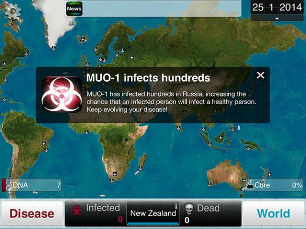 اختر مرضًا وامسح الإنسانية في شركة Plague Inc. تصيب