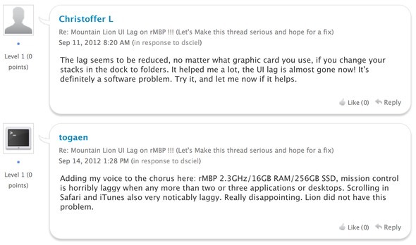 OS X Mountain Lion أبعد ما يكون عن الكمال وهذا هو سبب التأتأة 2 xn