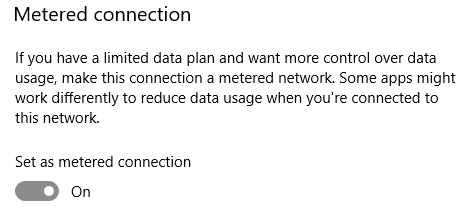 كيفية الحصول على تحديث المبدعين في Windows 10 الآن Windows 10 Metered Connection 2