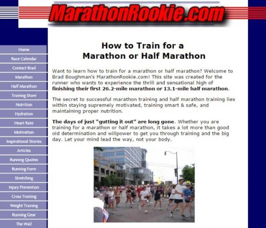موقع MarathonRookie