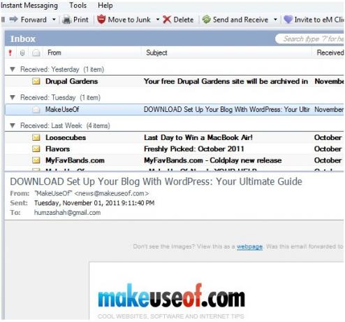 eMClient: تطبيق سطح مكتب لإدارة رسائل البريد الإلكتروني والدردشة مع الأصدقاء [Windows] Instant2